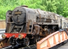 Alan Moretons Aster 9F on the turntable at Buckfastleigh. The weathering was carried out by Dave Walker